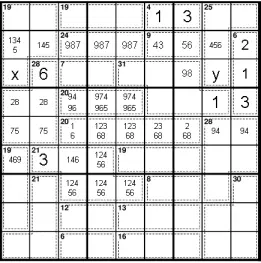 Правила и стратегии решения Сумдоку Killer sudoku