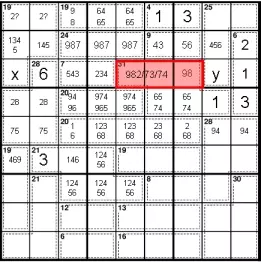Правила и стратегии решения Сумдоку Killer sudoku