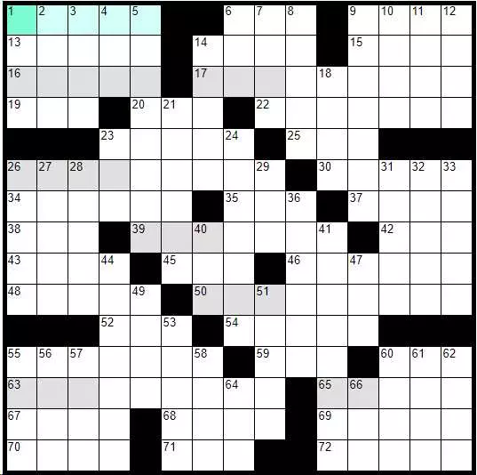 Solve English Daily Crossword «What Regulations» online