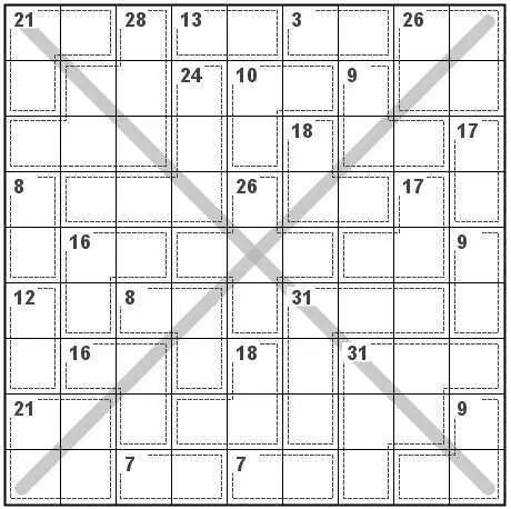 Розгадати Диагональная головоломка Сумдоку 3 онлайн