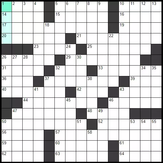 Solve English Classic Crossword «Ink stain» online