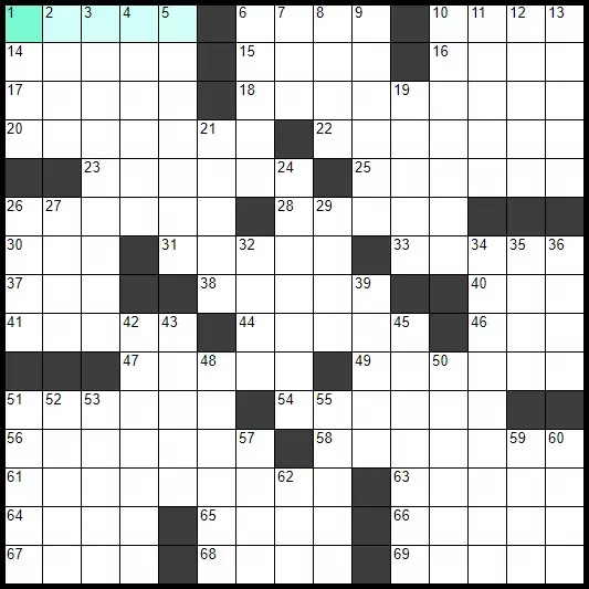 Solve English Classic Crossword «Motown, for one» online