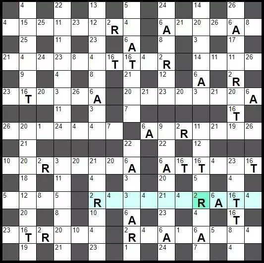 English Codeword «Rat» разгадывать онлайн бесплатно