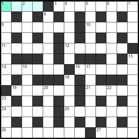 Solve English Quick Crossword «At that time» online