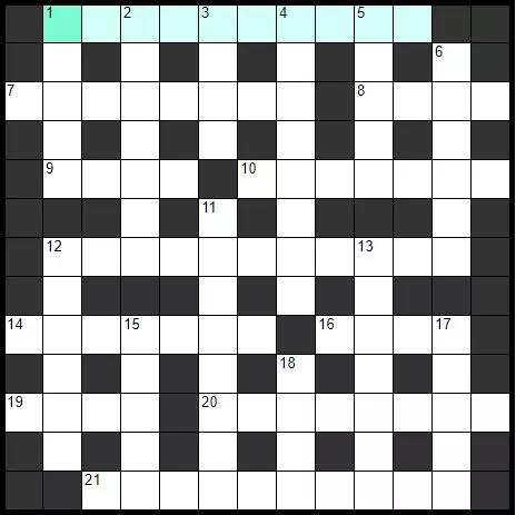 English Quick Crossword «Mumbo-jumbo» разгадывать онлайн бесплатно