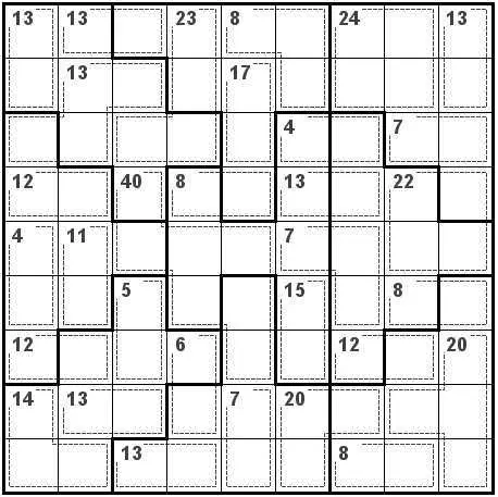 Irregular Killer Sudoku 9x9 7 разгадывать онлайн бесплатно